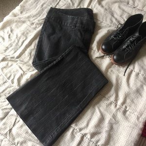 TORRID Dark Grey Pinstripe Flare Pants Size 18